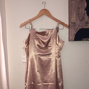 Gold Shimmer Mini Dress